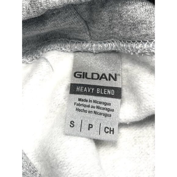 NIRVANA Adult SMALL Gray Graphic Print HOODIE Sweatshirt Smiley Face Gildan EUC - Picture 7 of 8